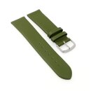 Feines Easy-Klick Leder-Uhrenarmband Modell Basel-NL avocado-grün 20 mm