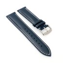 Easy-Klick Hybrid Latex-Leder Uhrenarmband Modell Jelatex blau-WN 19 mm