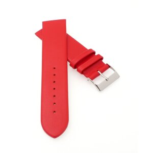 Feines Leder-Uhrenarmband Modell Jena rot 24 mm, komp. Skagen