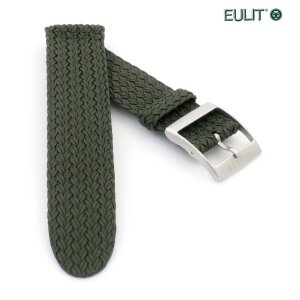 Eulit Perlon Uhrenarmband Modell Palma-Pacific-SG XS-Kurzlänge oliv-grün 20 mm