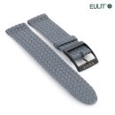 Eulit Perlon Uhrenarmband Modell Palma-Pacific-PVD XS-Kurzlänge grau 21 mm