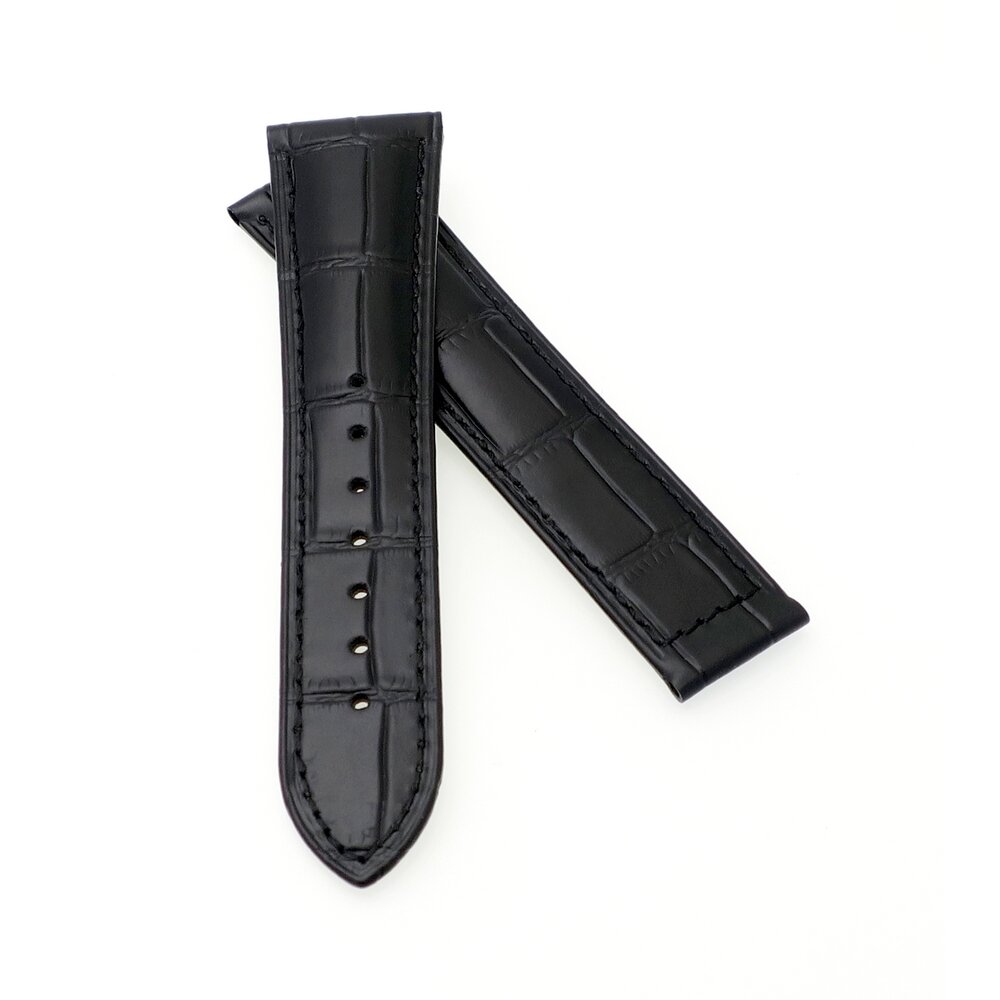 Alligator Uhrenarmband Modell Rastatt-OS schwarz 21/18 mm, kompatibel