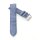 Hybrid Jeans-Design Nylon-Leder Uhrenarmband Modell Relax denim-blau 18 mm