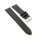 Hybrid Jeans-Design Nylon-Leder Uhrenarmband Modell Relax grau-schwarz 18 mm