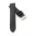 Hybrid Jeans-Design Nylon-Leder Uhrenarmband Modell Relax grau-schwarz 22 mm