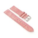Easy-Klick Hybrid Jeans-Design Nylon-Leder Uhrenarmband Modell Relax rosa 16 mm