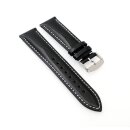 Easy-Klick Hybrid Latex-Leder Uhrenarmband Modell Jelatex schwarz-WN 19 mm