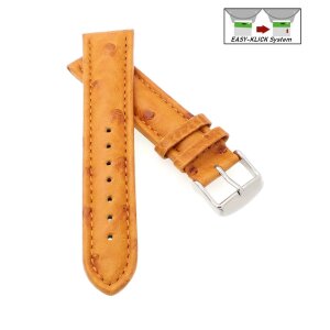 Echt Strauß Easy-Klick Uhrenarmband Modell Liberty cognac 20 mm
