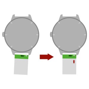 Echt Strauß Easy-Klick Uhrenarmband Modell Liberty grau 20 mm