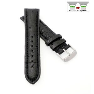 Echt Strauß Easy-Klick Uhrenarmband Modell Liberty schwarz 22 mm