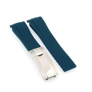 Silikon Rundanstoß Uhrenarmband Modell RLX-S blau 21/18 mm, komp.Rolex