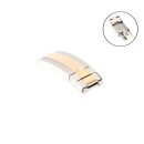 High-End Faltschließe Edelstahl silber-rosegold...