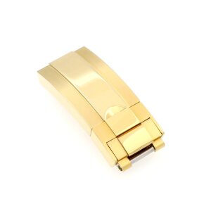 High-End Faltschließe Edelstahl gold Modell Just 18/9 mm, komp. Rolex