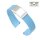 Easy-Klick Premium FKM-Kautschuk Uhrenarmband Modell Texturo-S hell-blau 19 mm