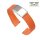 Easy-Klick Premium FKM-Kautschuk Uhrenarmband Modell Texturo-S orange 19 mm