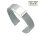 Easy-Klick Premium FKM-Kautschuk Uhrenarmband Modell Texturo-S hell-grau 22 mm