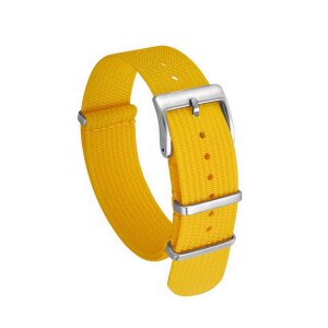 GEO-Straps Nato Canvas-Nylon Uhrenarmband Modell Quest-S gelb 22 mm