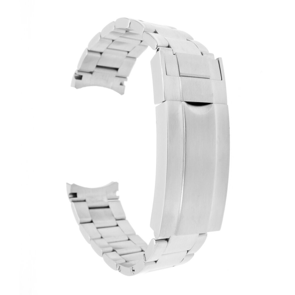 Edelstahl Uhrenarmband Modell RLX-32-GEB silber 21 mm, Rolex