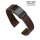 Easy-Klick Premium FKM-Kautschuk Uhrenarmband Modell Texturo-P mocca 18 mm