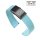 Easy-Klick Premium FKM-Kautschuk Uhrenarmband Modell Texturo-P sky-blue 18 mm