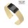 Easy-Klick Premium FKM-Kautschuk Uhrenarmband Modell Texturo-P beige 19 mm