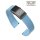 Easy-Klick Premium FKM-Kautschuk Uhrenarmband Modell Texturo-P hell-blau 22 mm