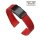 Easy-Klick Premium FKM-Kautschuk Uhrenarmband Modell Texturo-P rot 22 mm