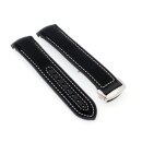 Premium Hybrid Uhrenarmband Modell Innsbruck-FSS schwarz-WN 21 mm, komp. Omega