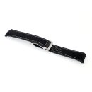 Premium Hybrid Uhrenarmband Modell Innsbruck-FSS schwarz-WN 21 mm, komp. Omega