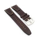 Vintage Easy-Klick Kalb-Nappaleder Uhrenarmband Modell Risa mocca 20 mm
