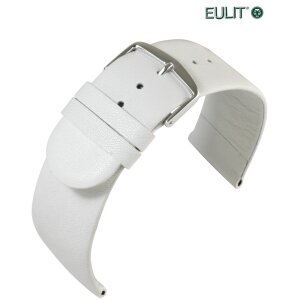 Feines Eulit Schafnappa-Leder Uhrenarmband Modell Schafnappa weiß 20 mm