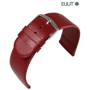 Feines Eulit Schafnappa-Leder Uhrenarmband Modell Schafnappa rot 22 mm