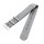 Doppellagig-EXTRADICK Nato Canvas-Nylon Uhrenarmband Modell Airloft-S grau-silber 20 mm