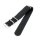 Doppellagiges Nato Canvas-Nylon Uhrenarmband Modell Airloft-S schwarz 22 mm