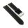 Franz&ouml;sisches Softlederband Modell Sportiva schwarz-gelb 22 mm-gelocht