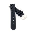 Silikon Uhrenarmband Modell Barbados schwarz 22 mm, komp....
