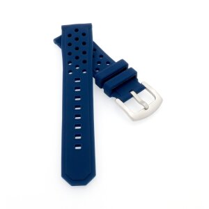 Silikon Uhrenarmband Modell Barbados blau 22 mm, komp. TAG Heuer