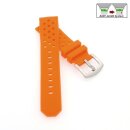 Easy-Klick Silikon Uhrenarmband Modell Barbados orange 22...