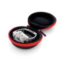 Hartschalen Traveler Uhren-Reiseetui Modell Tempro-One schwarz-rot für 1 Uhr