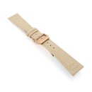 Canvas-Nylon Leder Uhrenarmband Modell Ingelheim-FSRG beige 22 mm, kompatibel IWC