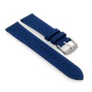 Easy-Klick Canvas-Segeltuch Textil Uhrenarmband Modell Urbano blau 20 mm
