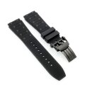 FKM-Kautschuk Uhrenarmband Modell BLG25-FS-P schwarz 22 mm, komp. Breitling