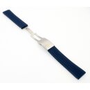 Easy-Klick Premium FKM-Kautschuk Uhrenarmband Modell Riga-S blau 20 mm