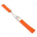 Easy-Klick Premium FKM-Kautschuk Uhrenarmband Modell Riga-S orange 20 mm