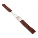 Easy-Klick Premium FKM-Kautschuk Uhrenarmband Modell Riga-S braun 20 mm
