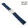 Easy-Klick Premium FKM-Kautschuk Uhrenarmband Modell Riga-S blau 22 mm