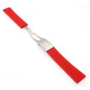 Easy-Klick Premium FKM-Kautschuk Uhrenarmband Modell Riga-S rot 22 mm