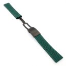Easy-Klick Premium FKM-Kautschuk Uhrenarmband Modell Riga-P grün 22 mm