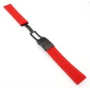 Easy-Klick Premium FKM-Kautschuk Uhrenarmband Modell Riga-P rot 22 mm