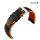Eulit Hybrid Silikon-Leder Uhrenarmband Modell Eutec-Waterproof schwarz-orange 20 mm